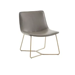 Faux Leather Accent Chair With Gold Base-Kirkland's Home Cheap