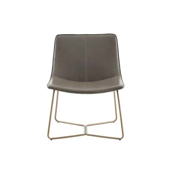 Faux Leather Accent Chair With Gold Base-Kirkland's Home Cheap