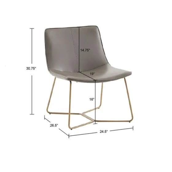 Faux Leather Accent Chair With Gold Base-Kirkland's Home Cheap