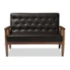 Faux Leather And Rubberwood Loveseat, 49 In.-Kirkland's Home Sale