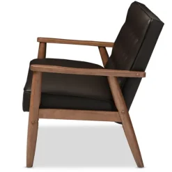 Faux Leather And Rubberwood Loveseat, 49 In.-Kirkland's Home Sale