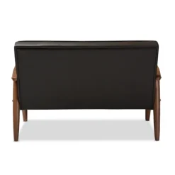 Faux Leather And Rubberwood Loveseat, 49 In.-Kirkland's Home Sale