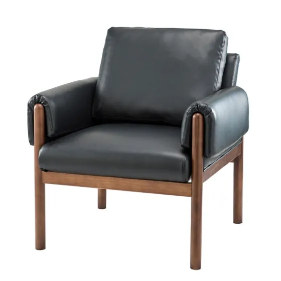 Faux Leather And Wood Accent Chair-Kirkland's Home Fashion