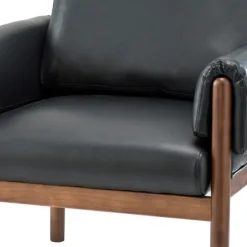 Faux Leather And Wood Accent Chair-Kirkland's Home Fashion