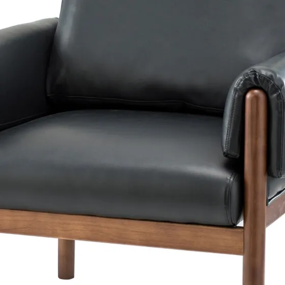 Faux Leather And Wood Accent Chair-Kirkland's Home Fashion