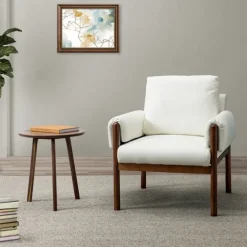 Faux Leather And Wood Accent Chair-Kirkland's Home Cheap