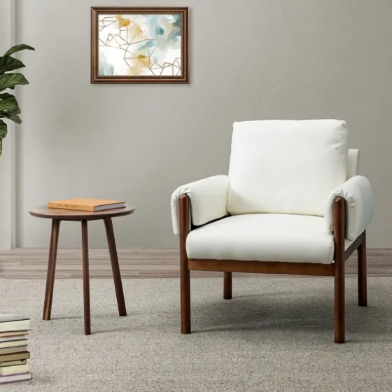 Faux Leather And Wood Accent Chair-Kirkland's Home Cheap