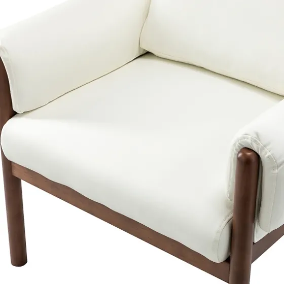 Faux Leather And Wood Accent Chair-Kirkland's Home Cheap