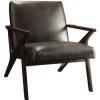 Faux Leather And Wood Accent Chair-Kirkland's Home Fashion