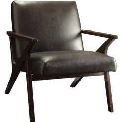 Faux Leather And Wood Accent Chair-Kirkland's Home Fashion