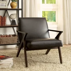 Faux Leather And Wood Accent Chair-Kirkland's Home Fashion