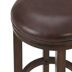 Faux Leather And Wood Bar Stool-Kirkland's Home Cheap