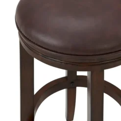 Faux Leather And Wood Counter Stool-Kirkland's Home Fashion