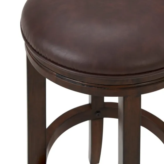Faux Leather And Wood Counter Stool-Kirkland's Home Fashion