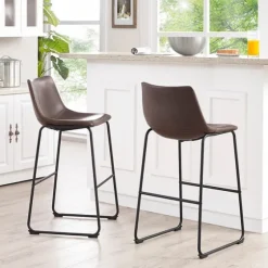 Faux Leather Bar Stools, Set Of 2-Kirkland's Home New