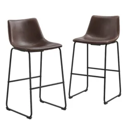 Faux Leather Bar Stools, Set Of 2-Kirkland's Home New