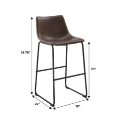 Faux Leather Bar Stools, Set Of 2-Kirkland's Home New