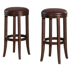 Faux Leather Bar Stools, Set Of 2-Kirkland's Home Cheap