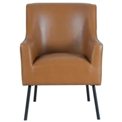 Faux Leather Black Legs Accent Chair-Kirkland's Home Hot