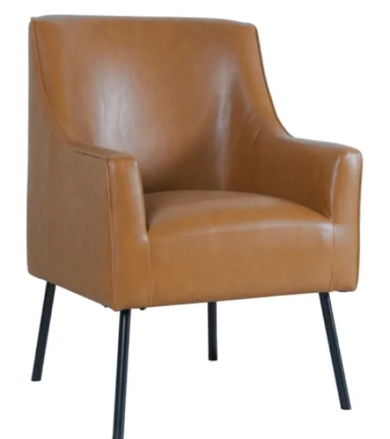 Faux Leather Black Legs Accent Chair-Kirkland's Home Hot