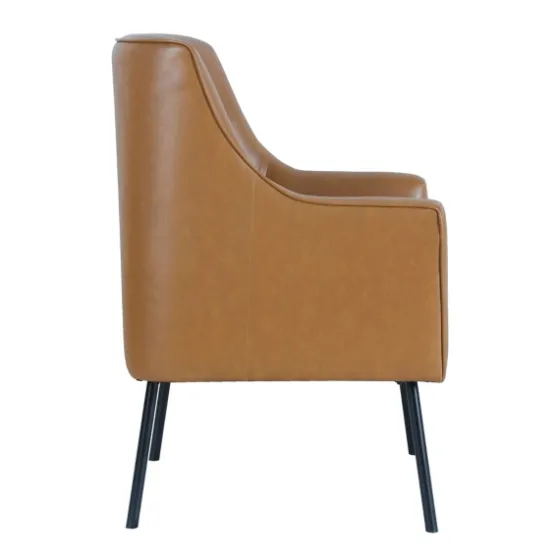 Faux Leather Black Legs Accent Chair-Kirkland's Home Hot