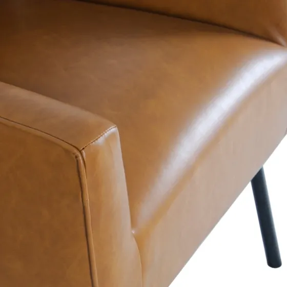 Faux Leather Black Legs Accent Chair-Kirkland's Home Hot