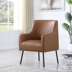 Faux Leather Black Legs Accent Chair-Kirkland's Home Hot