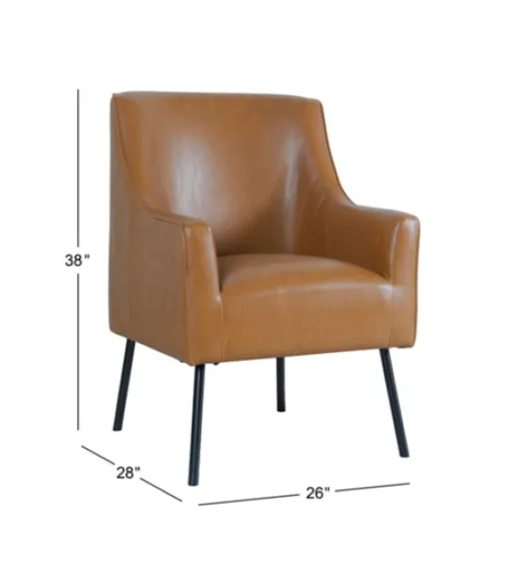 Faux Leather Black Legs Accent Chair-Kirkland's Home Hot