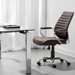 Faux Leather Channeled Office Chair-Kirkland's Home Best