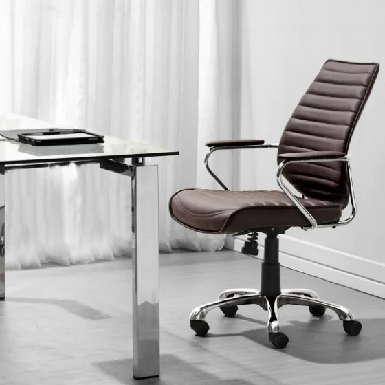 Faux Leather Channeled Office Chair-Kirkland's Home Best