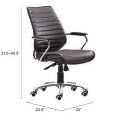 Faux Leather Channeled Office Chair-Kirkland's Home Best