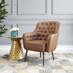 Faux Leather Classic Accent Chair-Kirkland's Home Flash Sale