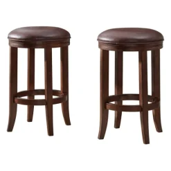 Faux Leather Counter Stools, Set Of 2-Kirkland's Home Fashion