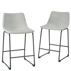 Faux Leather Counter Stools, Set Of 2-Kirkland's Home Shop