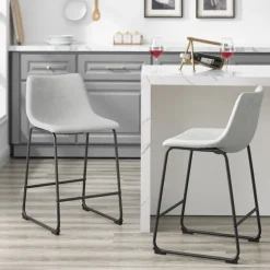 Faux Leather Counter Stools, Set Of 2-Kirkland's Home Shop