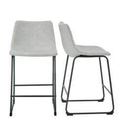 Faux Leather Counter Stools, Set Of 2-Kirkland's Home Shop