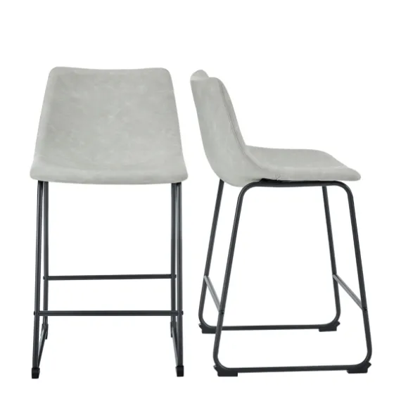 Faux Leather Counter Stools, Set Of 2-Kirkland's Home Shop