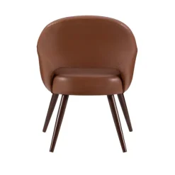 Faux Leather Curved Open Back Dining Chair-Kirkland's Home Clearance