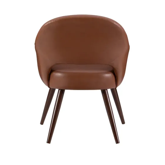 Faux Leather Curved Open Back Dining Chair-Kirkland's Home Clearance
