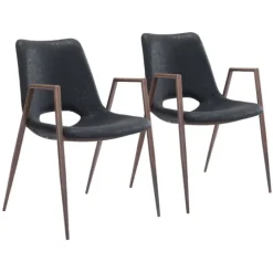 Faux Leather Cutout Dining Chairs, Set Of 2-Kirkland's Home Online