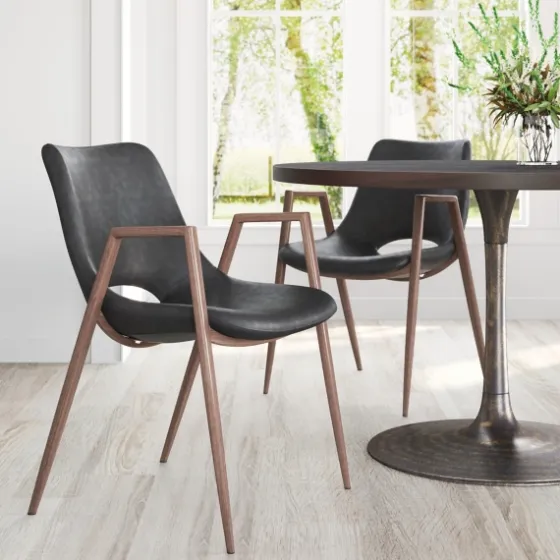 Faux Leather Cutout Dining Chairs, Set Of 2-Kirkland's Home Online