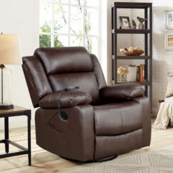 Faux Leather Heated Massage Recliner-Kirkland's Home Clearance