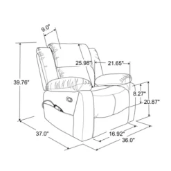 Faux Leather Heated Massage Recliner-Kirkland's Home Hot