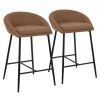 Faux Leather Low Counter Stools, Set Of 2-Kirkland's Home Hot
