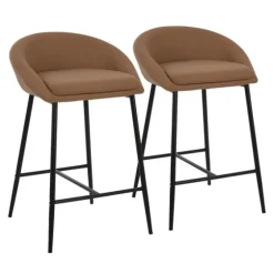 Faux Leather Low Counter Stools, Set Of 2-Kirkland's Home Hot
