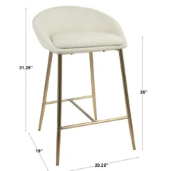 Faux Leather Low Counter Stools, Set Of 2-Kirkland's Home Hot