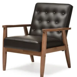 Faux Leather Mid-Century Modern Accent Chair-Kirkland's Home New