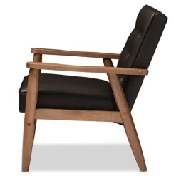 Faux Leather Mid-Century Modern Accent Chair-Kirkland's Home New