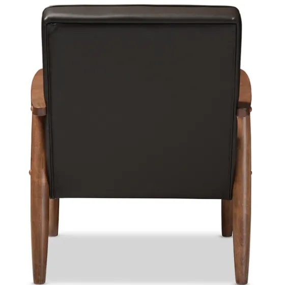 Faux Leather Mid-Century Modern Accent Chair-Kirkland's Home New