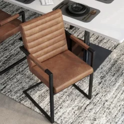 Faux Leather Modern Accent Chairs, Set Of 2-Kirkland's Home Online